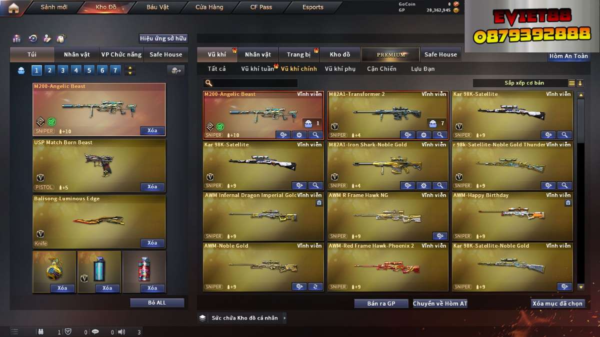 shop acc cf uy tin gia re